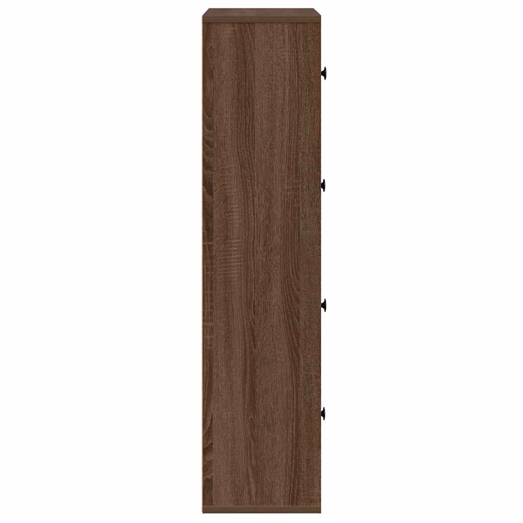 Knihovna 60X24X101,5 Cm Kompozitní Dřevo Hnědý Dub