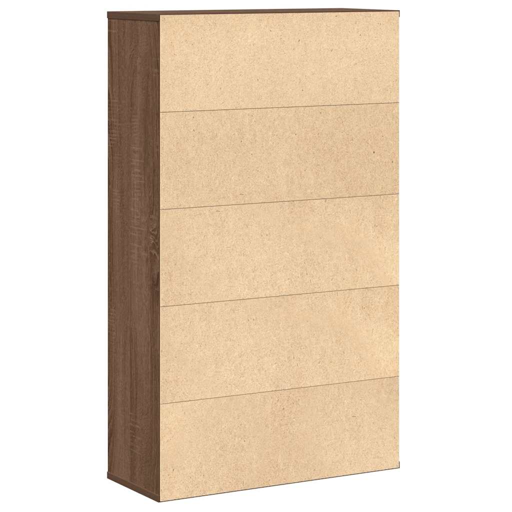 Knihovna 60X24X101,5 Cm Kompozitní Dřevo Hnědý Dub