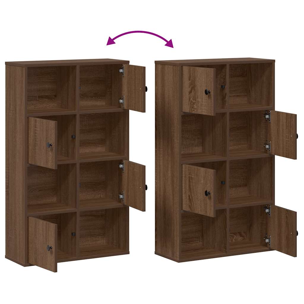 Knihovna 60X24X101,5 Cm Kompozitní Dřevo Hnědý Dub