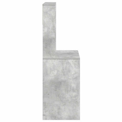 Psací Stůl S Policemi Betonově Šedý 100X45X140 Cm Kompozit