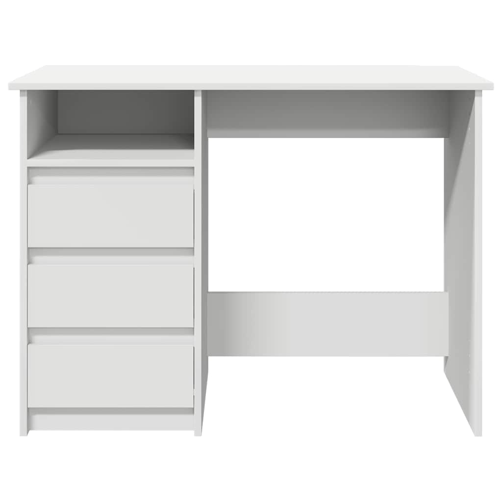 Psací Stůl Bílý 102 X 50 X 75 Cm Kompozitní Dřevo