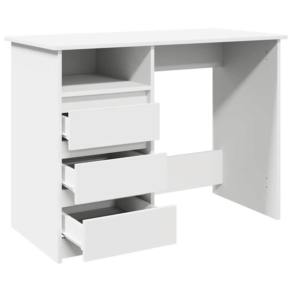 Psací Stůl Bílý 102 X 50 X 75 Cm Kompozitní Dřevo