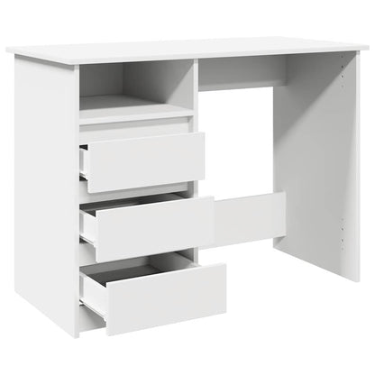 Psací Stůl Bílý 102 X 50 X 75 Cm Kompozitní Dřevo