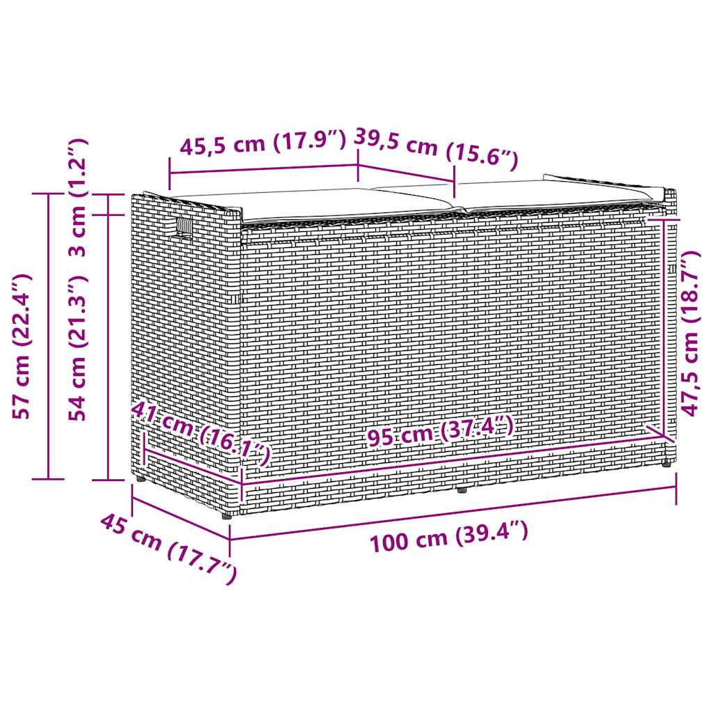 Venkovní Lavice S Polštářem Černá 100 Cm Poly Ratan