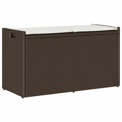 Venkovní Lavice S Polštářem Černá 100 Cm Poly Ratan