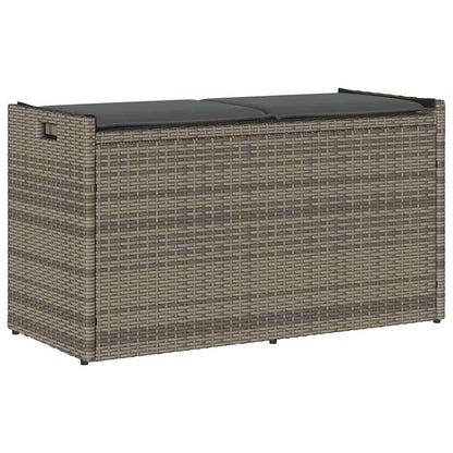 Venkovní Lavice S Polštářem Černá 100 Cm Poly Ratan