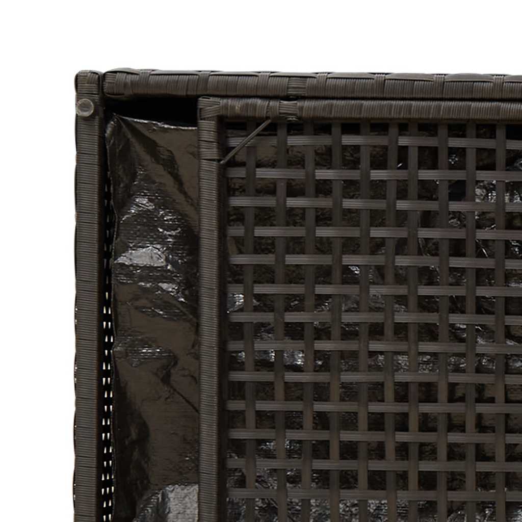 Venkovní Lavice S Polštářem Černá 100 Cm Poly Ratan