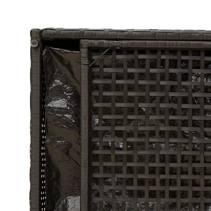 Venkovní Lavice S Polštářem Černá 100 Cm Poly Ratan