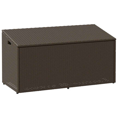 Zahradní Úložný Box Hnědý Polyratan