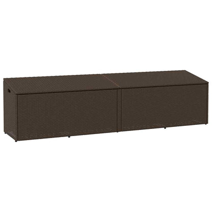 Zahradní Úložný Box Hnědý Polyratan