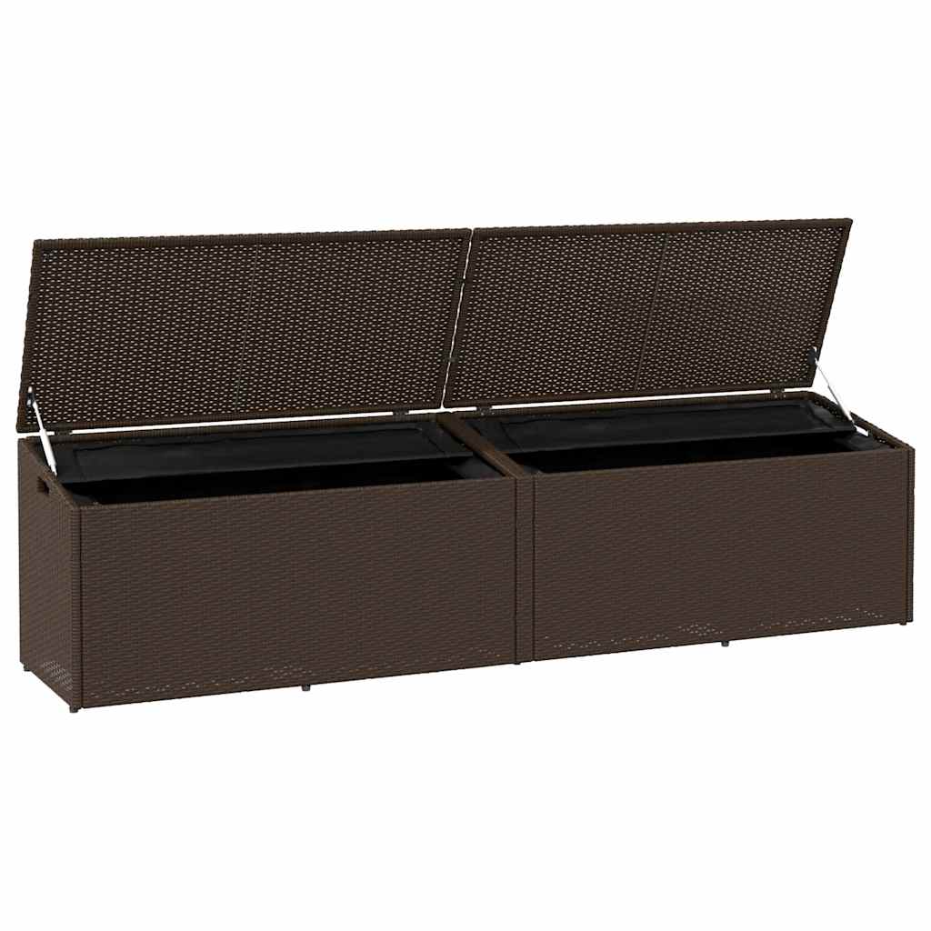 Zahradní Úložný Box Hnědý Polyratan