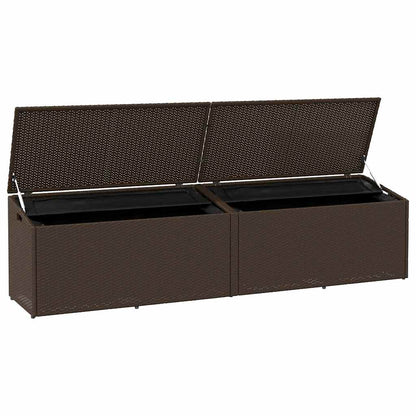 Zahradní Úložný Box Hnědý Polyratan