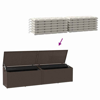 Zahradní Úložný Box Hnědý Polyratan