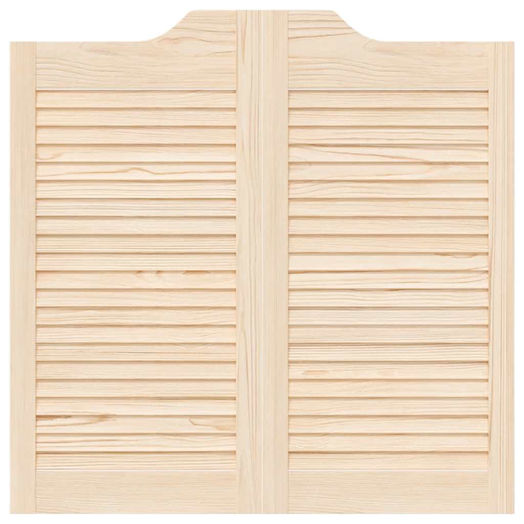 Křídlové Dveře Louvred Design 1 Pár Borovicový Masiv