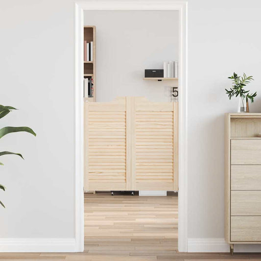 Křídlové Dveře Louvred Design 1 Pár Borovicový Masiv