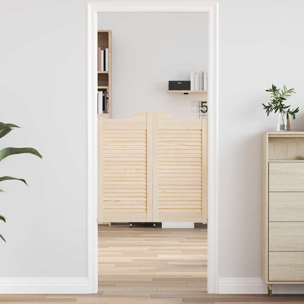 Křídlové Dveře Louvred Design 1 Pár Borovicový Masiv