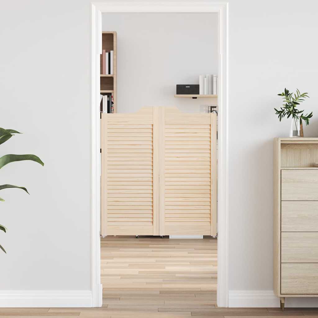 Křídlové Dveře Louvred Design 1 Pár Borovicový Masiv