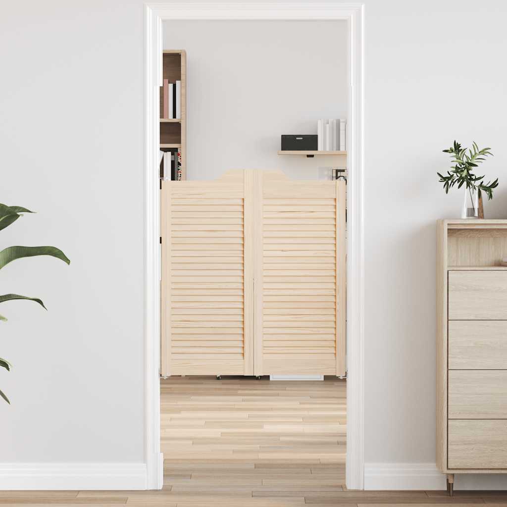 Křídlové Dveře Louvred Design 1 Pár Borovicový Masiv