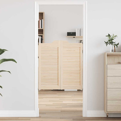 Křídlové Dveře Louvred Design 1 Pár Borovicový Masiv