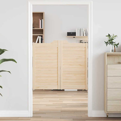 Křídlové Dveře Louvred Design 1 Pár Borovicový Masiv