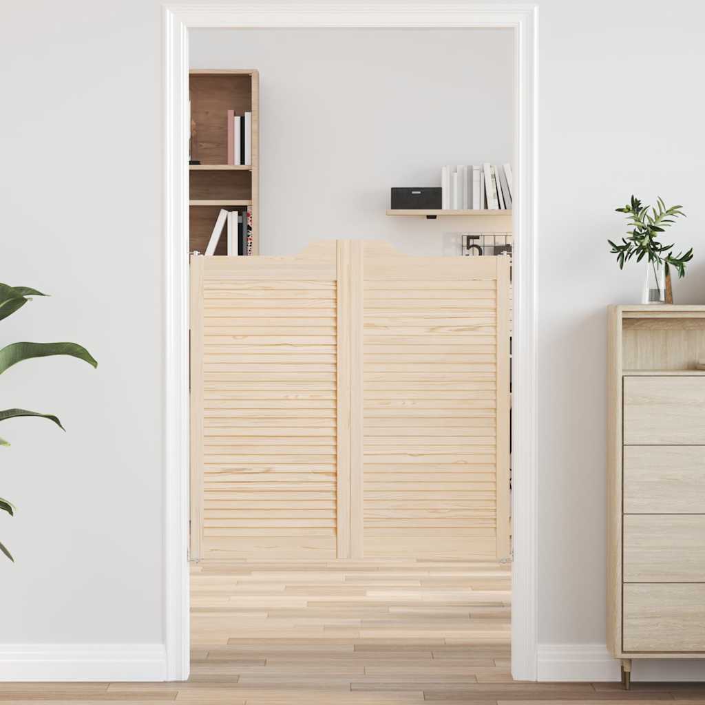 Křídlové Dveře Louvred Design 1 Pár Borovicový Masiv