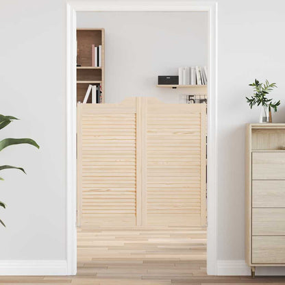 Křídlové Dveře Louvred Design 1 Pár Borovicový Masiv