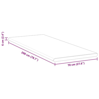Topper Na Matraci Bílá A Zelená 70 X 200 Cm Jacquardová Tkanina