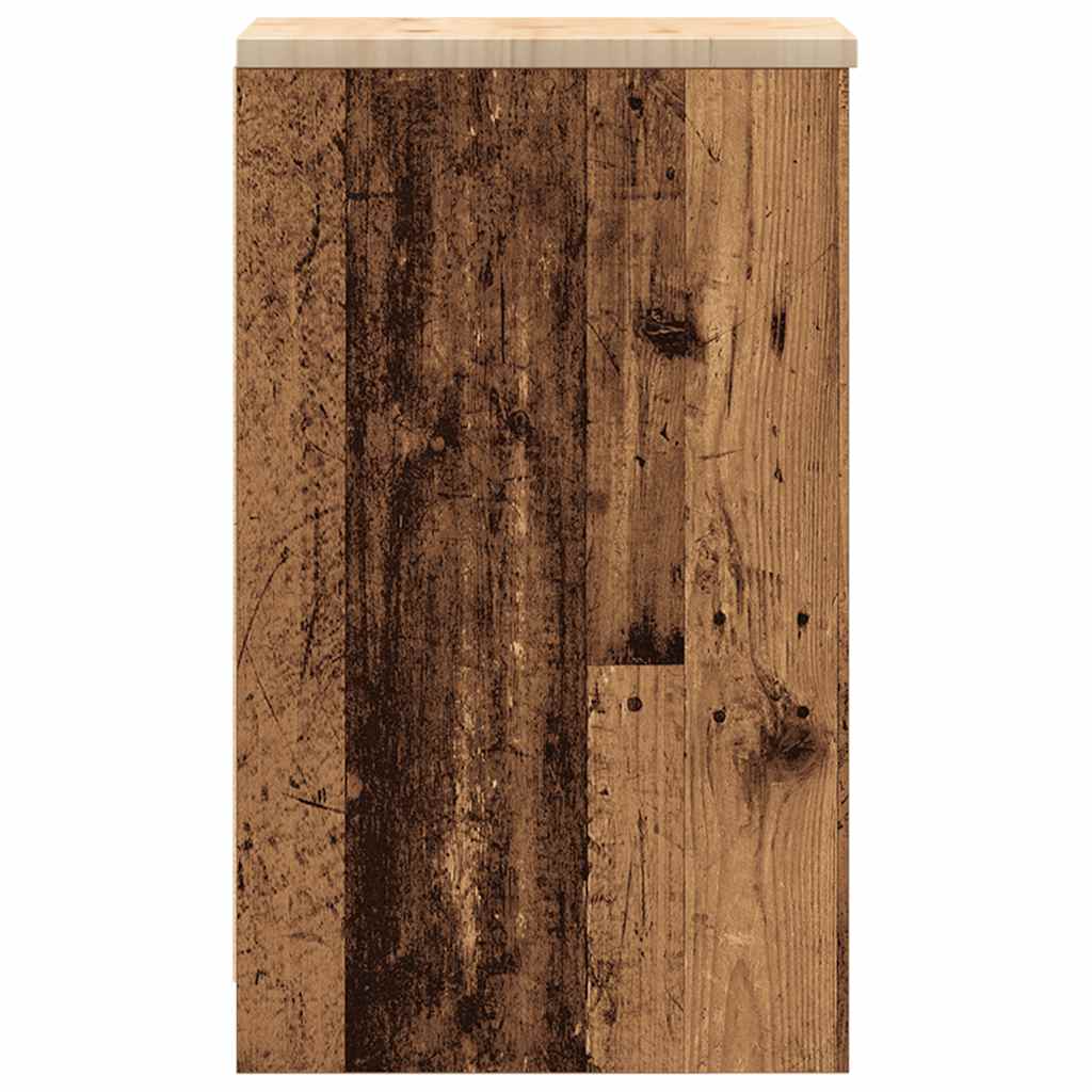 Garážová Skříňka Masivní Dřevo Borovice Staré Dřevo