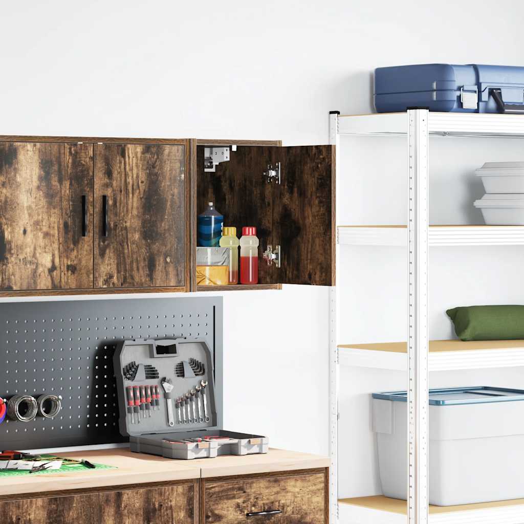 Garážové Nástěnné Skříně 2 Ks Beton Grey Kompozitní Dřevo