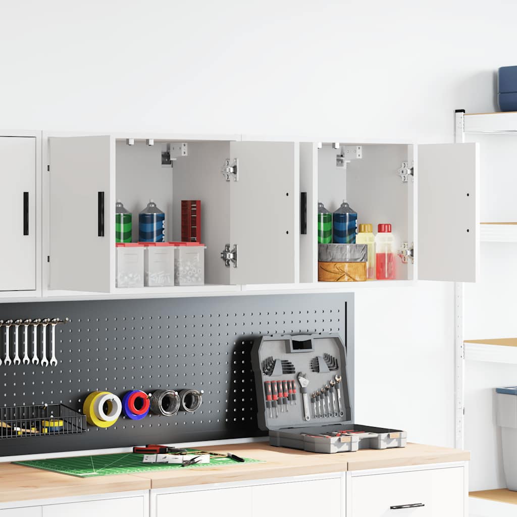 Garážové Nástěnné Skříně 2 Ks Beton Grey Kompozitní Dřevo