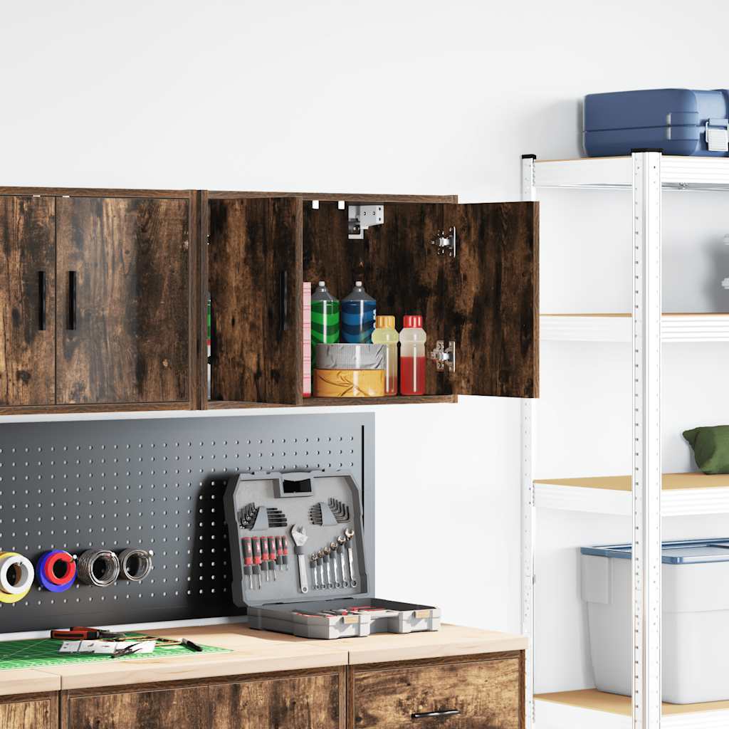 Garážové Nástěnné Skříně 2 Ks Beton Grey Kompozitní Dřevo