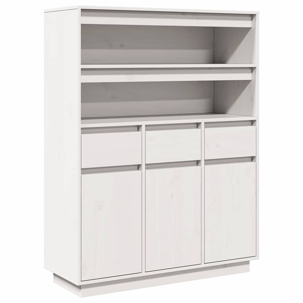 Skříň Highboard 89X34X116,5 Cm Masivní Borové Dřevo