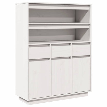 Skříň Highboard 89X34X116,5 Cm Masivní Borové Dřevo
