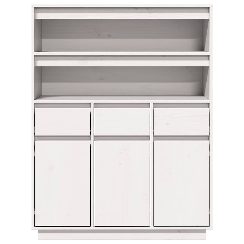Skříň Highboard 89X34X116,5 Cm Masivní Borové Dřevo