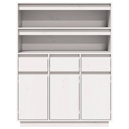Skříň Highboard 89X34X116,5 Cm Masivní Borové Dřevo