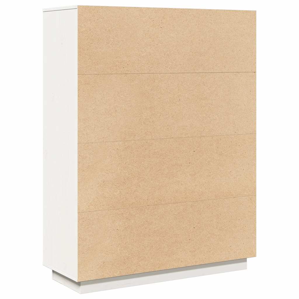 Skříň Highboard 89X34X116,5 Cm Masivní Borové Dřevo