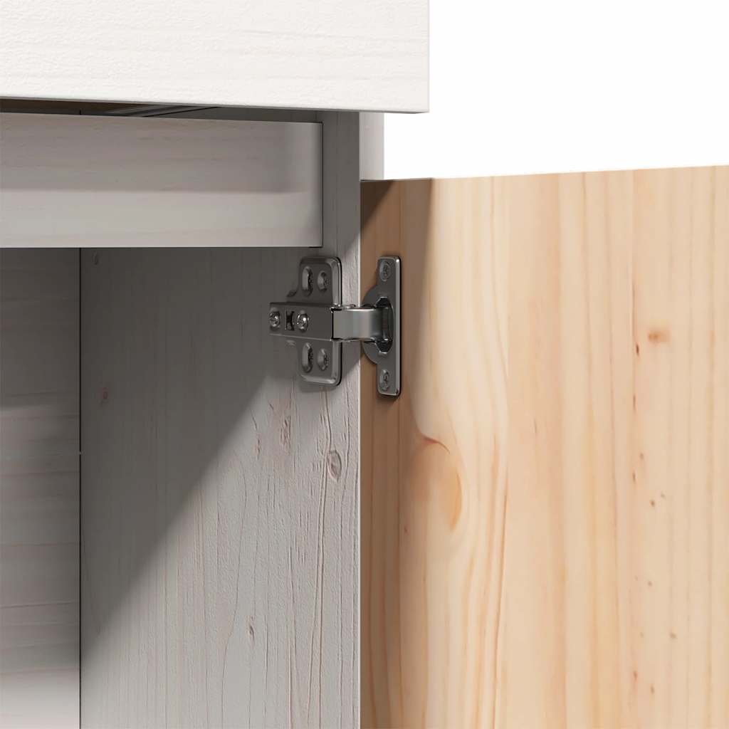 Skříň Highboard 89X34X116,5 Cm Masivní Borové Dřevo