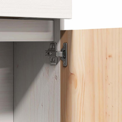 Skříň Highboard 89X34X116,5 Cm Masivní Borové Dřevo