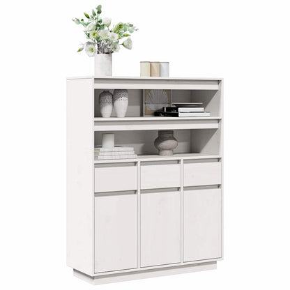 Skříň Highboard 89X34X116,5 Cm Masivní Borové Dřevo