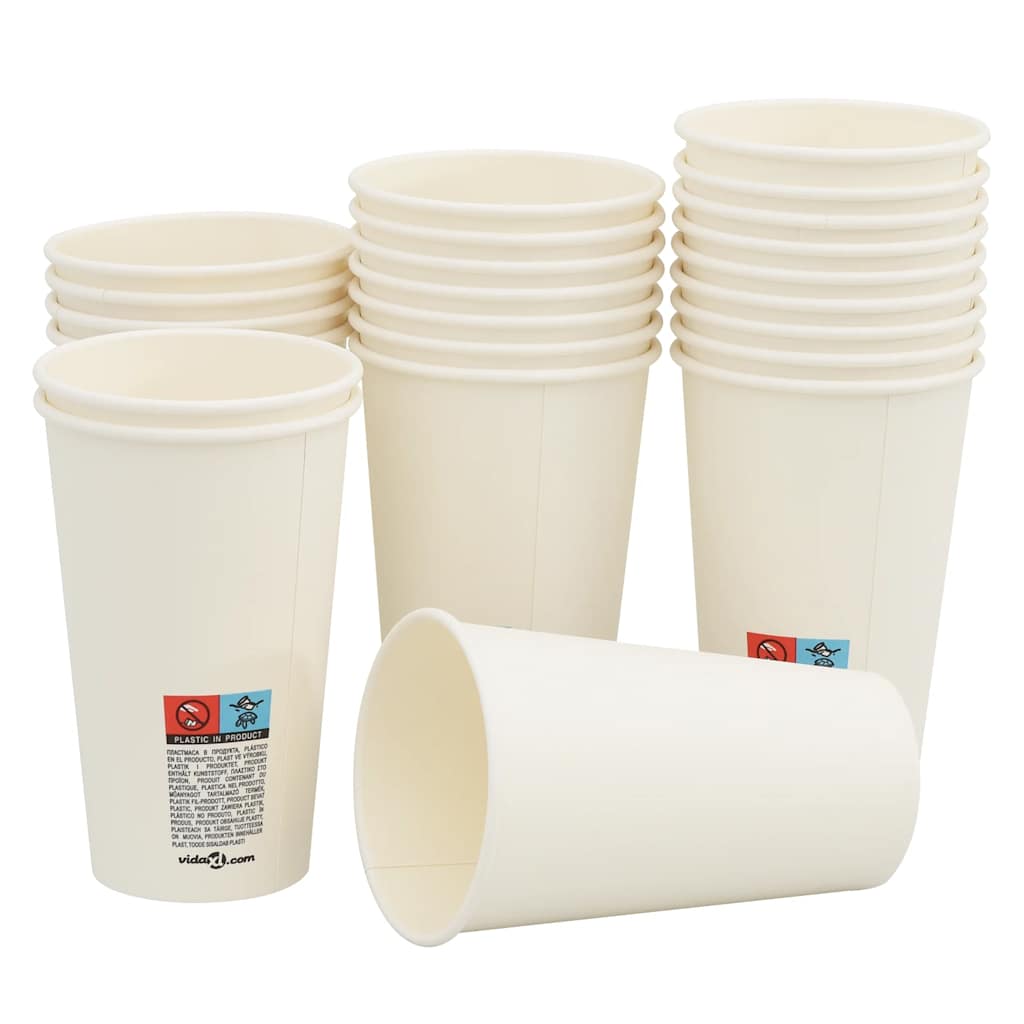 Papírové Kelímky Na Kávu S Víčky 1000 Pcs 16Oz 400Ml