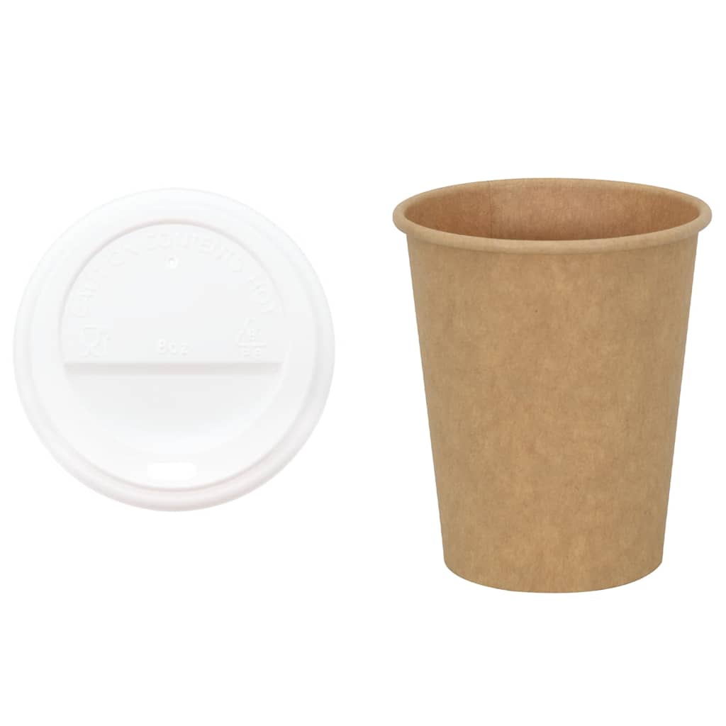 Papírové Kelímky Na Kávu S Víčky 1000 Pcs 8Oz 200Ml