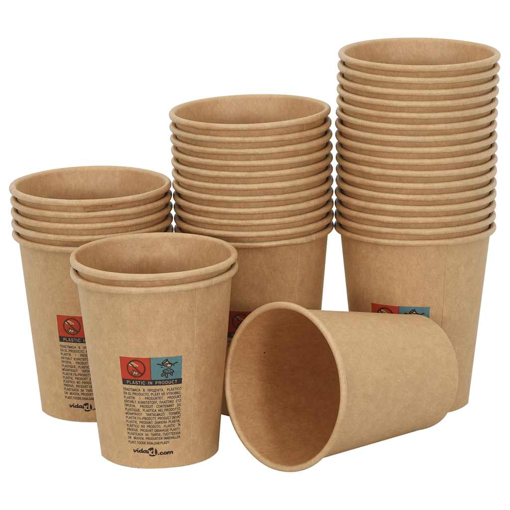 Papírové Kelímky Na Kávu S Víčky 1000 Pcs 8Oz 200Ml