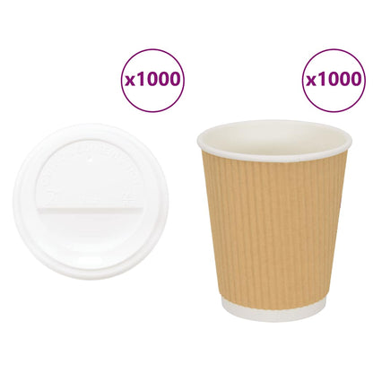 Papírové Kelímky Na Kávu S Víčky 1000 Pcs 4Oz 100Ml