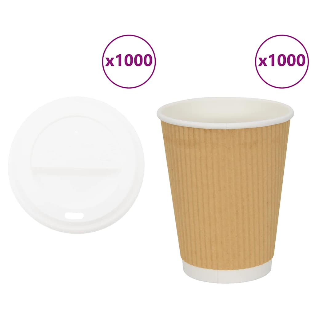 Papírové Kelímky Na Kávu S Víčky 1000 Pcs 4Oz 100Ml