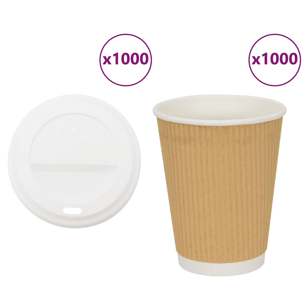 Papírové Kelímky Na Kávu S Víčky 1000 Pcs 4Oz 100Ml