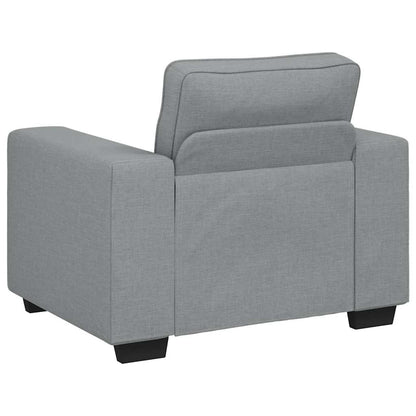 3Dílná Sedací Souprava S Poduškami Světle Šedá Textil