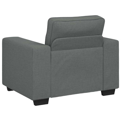3Dílná Sedací Souprava S Poduškami Tmavě Šedá Textil