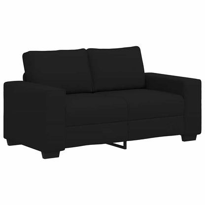 3Dílná Sedací Souprava S Poduškami Černá Textil