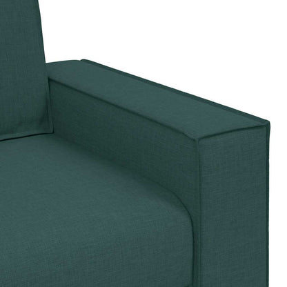 2Dílná Sedací Souprava S Poduškami Tmavě Zelená Textil