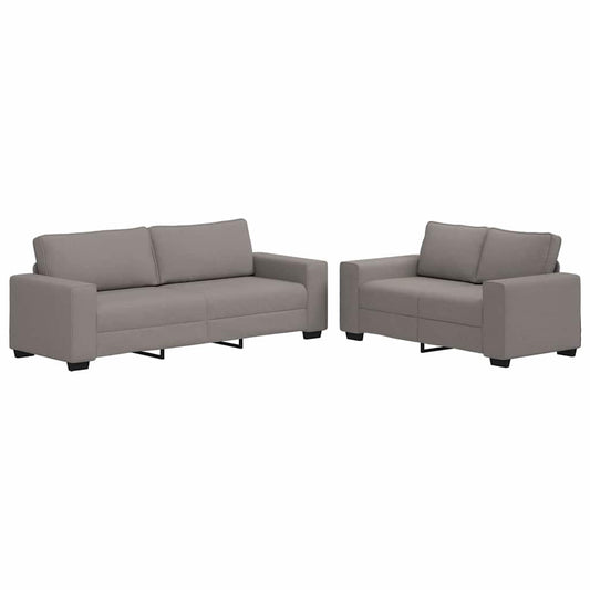 2Dílná Sedací Souprava S Poduškami Taupe Textil